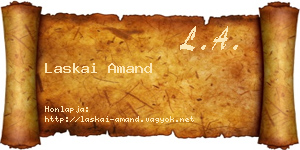 Laskai Amand névjegykártya